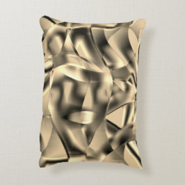Almofada Decorativa Forma caquis ou bege curvada, com tons luminosos