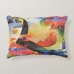 Almofada Decorativa Formas Quebradas por Franz Marc, Arte Abstrato Vin