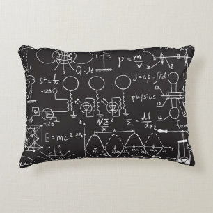 Almofada Decorativa Fórmulas Científicas: Padrão de Cálculos do Quadro