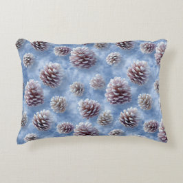 Almofada Decorativa Fosco Azul Pinecones Travesseiro decorativo Padrã