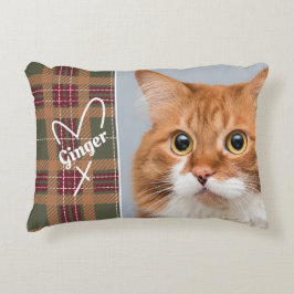 Almofada Decorativa Foto de Tartan Verde Personalizada