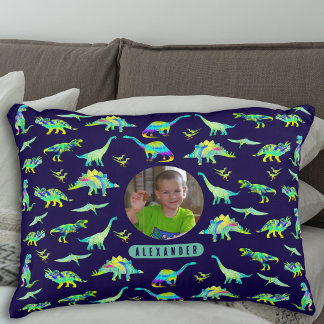 Almofada Decorativa Foto e nome do Dinossaur Personalizado Boys