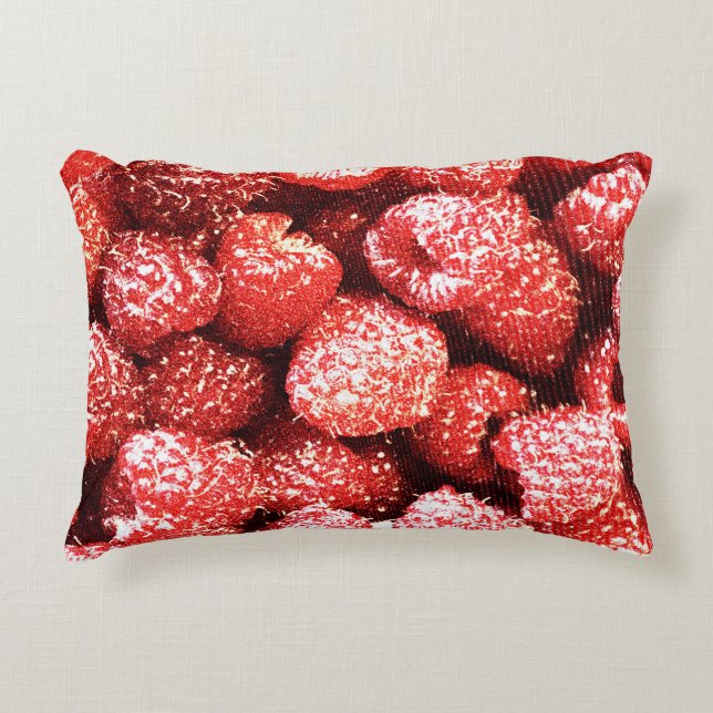 Almofada Decorativa Foto "Fruta de framboesas". Compre agora (Frente)
