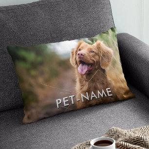 Almofada Decorativa Foto Personalizada 2 Com Seu Cachorro 2 Nome na Im