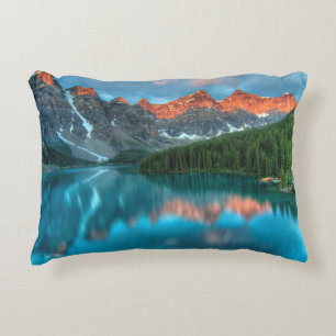 Almofada Decorativa Fotografia de paisagem Cena Montanha e Lago