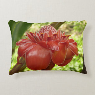 Almofada Decorativa Fotografia do Flor Tropical de Red Torch Ginger