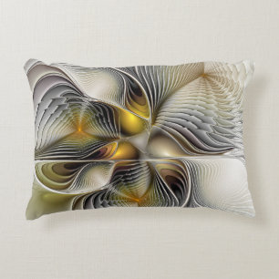 Almofada Decorativa Fractal Abstrato 3D De Illusão Óptica Com Profundi