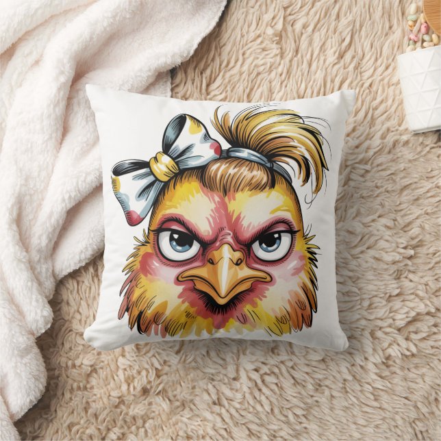 Almofada Decorativa Frango Cabeça Desgrenhada Engr (Cobertor)