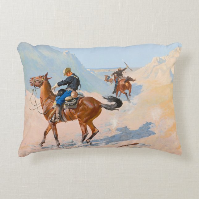 Almofada Decorativa Frederic Remington - A Guarda Avançada, ou A Mil (Frente)