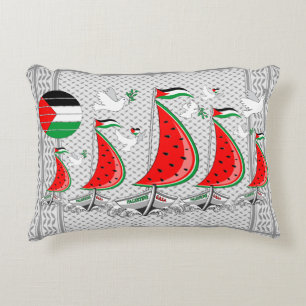 Almofada Decorativa Freedom Global Sumud Flotilla Boats para Gaza