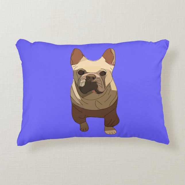 Almofada Decorativa French Bulldog, Lavender Purple (Frente)