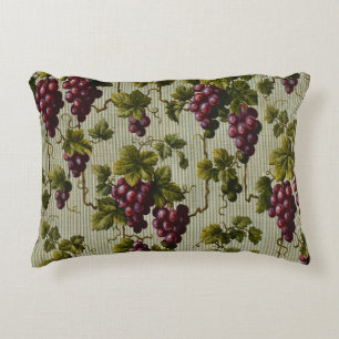 Almofada Decorativa fruta de 1900 Uvas Vintage
