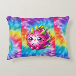 Almofada Decorativa Fruta do Dragão Feliz Tie-Dye