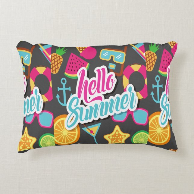 Almofada Decorativa Frutas de desenho animado     (Frente)