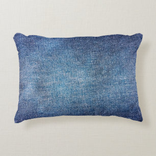 Almofada Decorativa Fundo azul, fundo de textura do jeans de denim. D