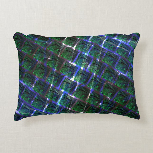 Almofada Decorativa Fundo com imagem verde grão escura? (Frente)
