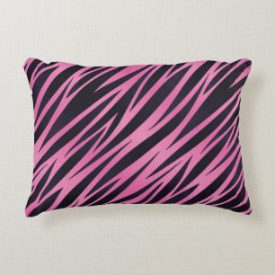 Almofada Decorativa Fundo cor-de-rosa da listra da zebra