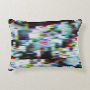 Almofada Decorativa Fundo de brilho escuro, ilustração. Preto, azul,