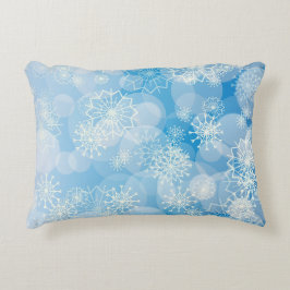 Almofada Decorativa Fundo do floco de neve