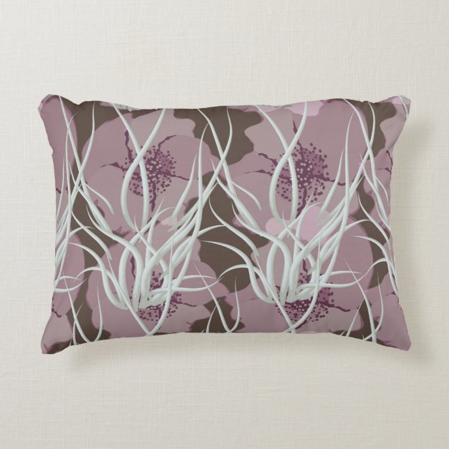 Almofada Decorativa Fundo floral sem costura, padrão sem costura,  (Frente)