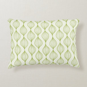 Almofada Decorativa Fundo vertical verde do teste padrão do ogee