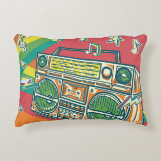 Almofada Decorativa Funky Boom Box Design Colorida