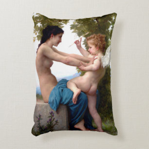 Almofada Decorativa Garota Se Defendendo Contra A Pintura De Eros Cupi