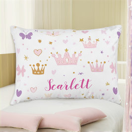 Almofada Decorativa Garotas Rosa Princesa Coroa Cushion Personalizado