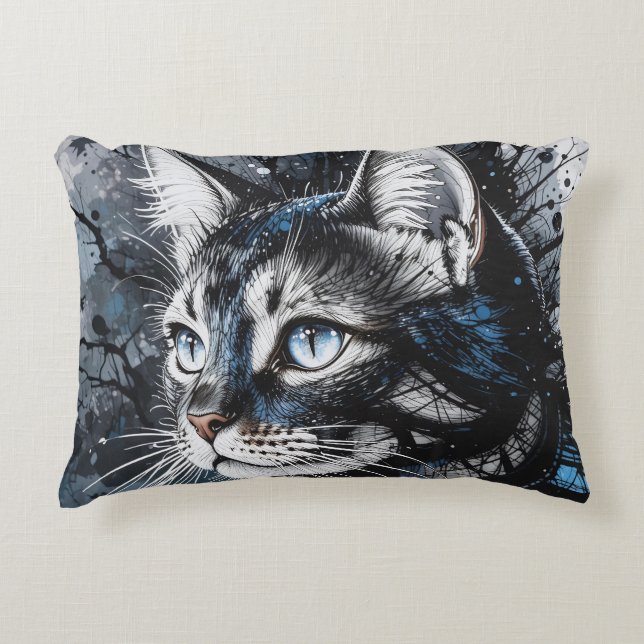 Almofada Decorativa Gato Contemporâneo (Frente)
