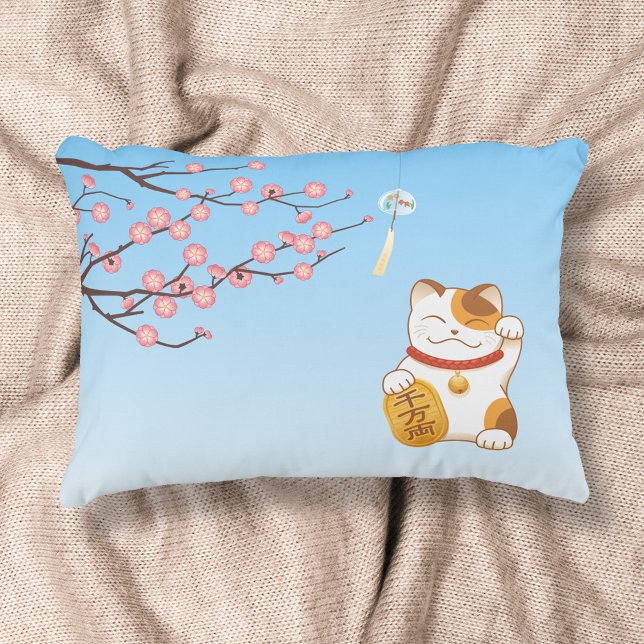 Almofada Decorativa Gato Sortudo Japonês, Maneki Neko (Criador carregado)