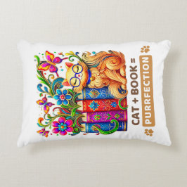 Almofada Decorativa Gato Whimsso Com Livros E Borboletas