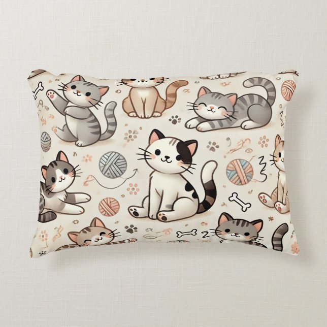 Almofada Decorativa Gatos Cons (Frente)