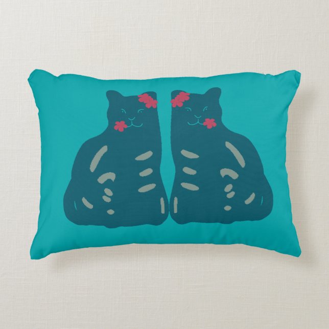 Almofada Decorativa Gatos Gêmeos (Frente)