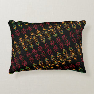 Almofada Decorativa Geografia do Mês de Histórico Preto Multicolorido