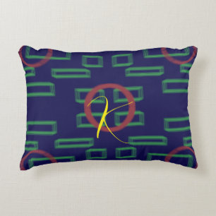 Almofada Decorativa Geométrico Azul