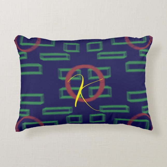 Almofada Decorativa Geométrico Azul (Frente)