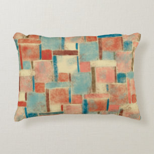 Almofada Decorativa Geométrico de abstrato Laranja e Marrom