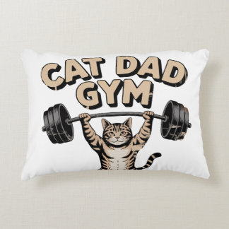 Almofada Decorativa Ginásio de Gato Engraçado para Papai