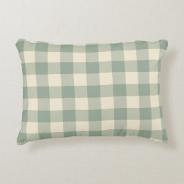 Almofada Decorativa Gingham Quase Acordado - Xadrez às margens do rio.