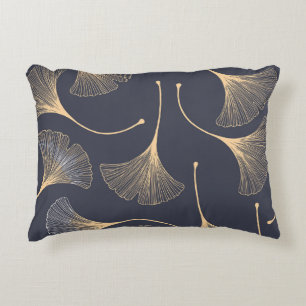 Almofada Decorativa Ginkgo deixa um padrão floral sem costura