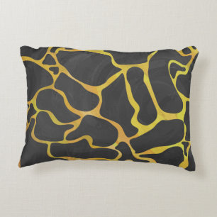 Almofada Decorativa Giraffe Black and Yellow Impressão