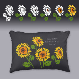 Almofada Decorativa Girassóis de cor personalizáveis decorativos CC107