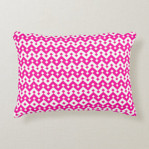Almofada Decorativa Girlie Candy Pink e White Accent Travesseiro, Cush