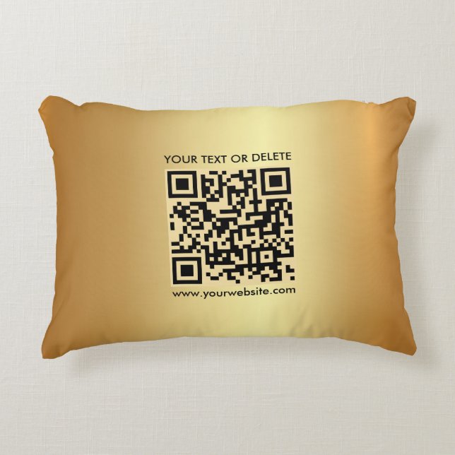 Almofada Decorativa Glicma de Código QR Personalizado do Modelo Elegan (Frente)