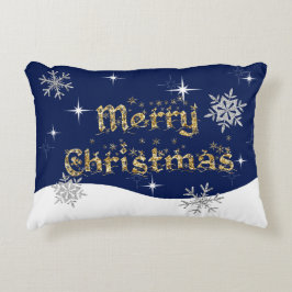 Almofada Decorativa Glitter de Natal Simples Elegante