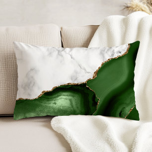 Almofada Decorativa Glitter Dourado de Agitação Verde Caçadora de Marb