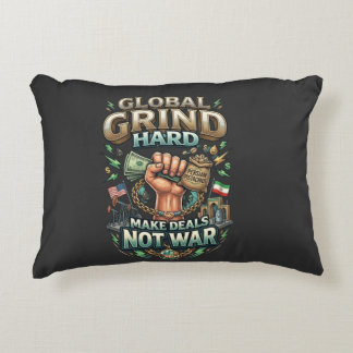 Almofada Decorativa Global Grind Forte – Faça Negócios, Não Guerra