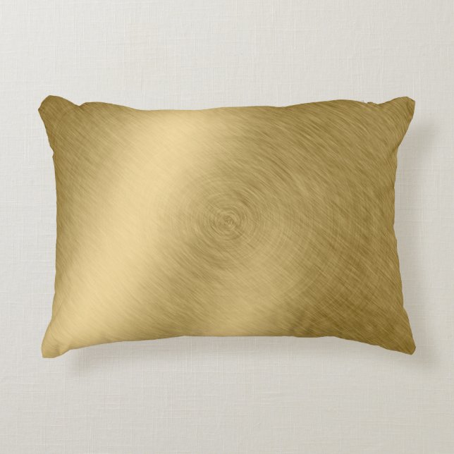 Almofada Decorativa Gold metal brushed background or textureabstract,a (Frente)