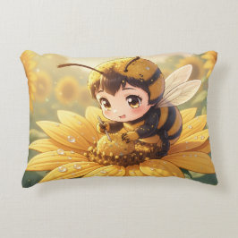 Almofada Decorativa Golden Bumblebee in Bloom Dance.3