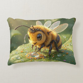 Almofada Decorativa Goldene Hummel im Blütentanz.5
